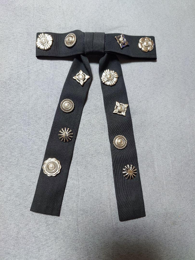 格安新品  TAKUYA着用TOGA TOO トーガメタルコンチョリボンタイ黒 アクセサリー