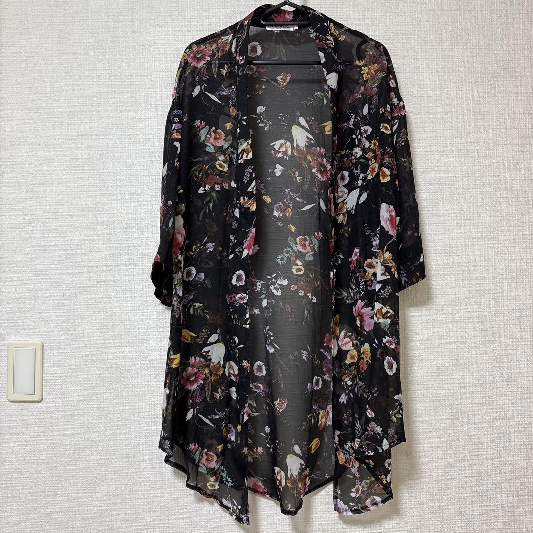アノーキ　Anokhi花柄ローブ　ロングカーディガン アノーキ Anokhi花柄ローブ ロングカーディガン