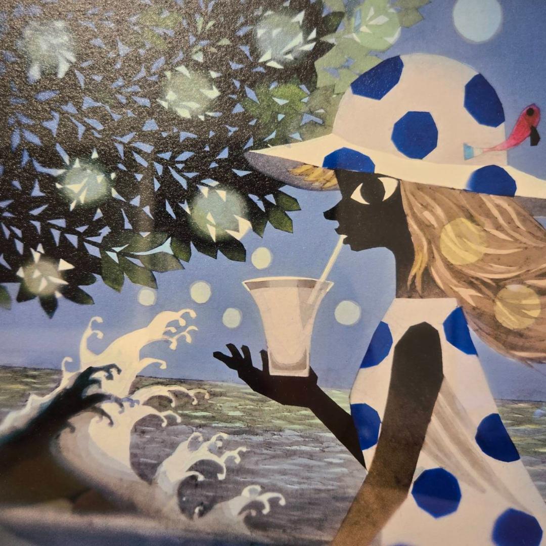 美品 藤城清治 カルピス 直筆サイン レフグラフ リトグラフ