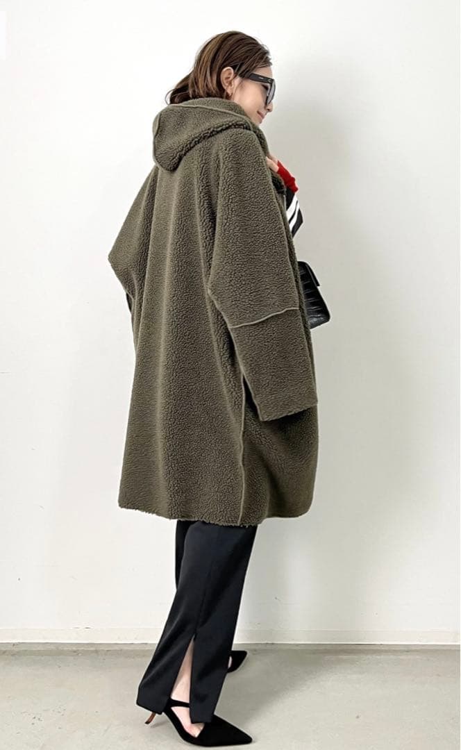 ルーアンドレアMouton Fake Hood Coat ルーアンドレアMouton Fake Hood Coat