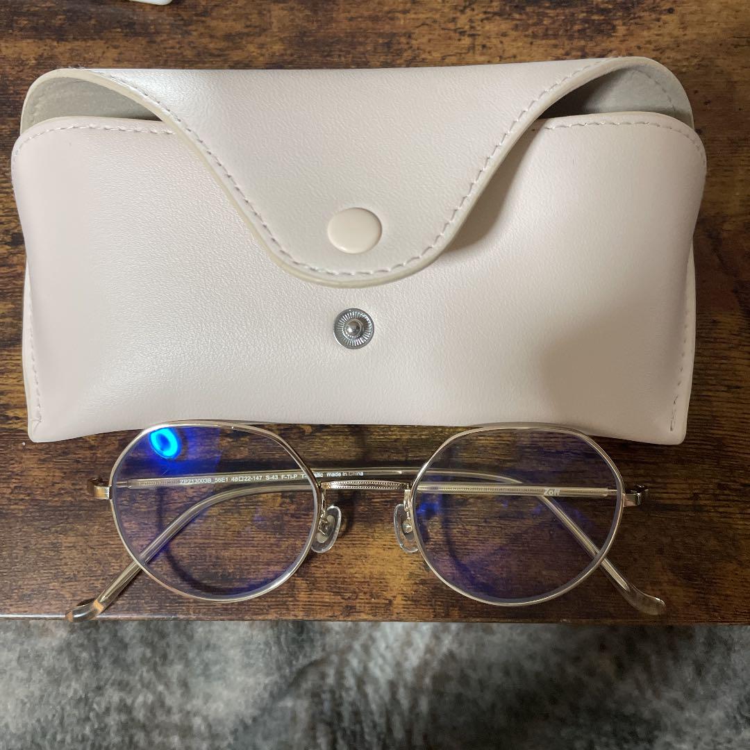 らくらくメ Zoff×REIKA YOSHIDAブルーライトカットメガネ33%吉田怜香コラボ o5h8E-m89844234169 ↑テンプル