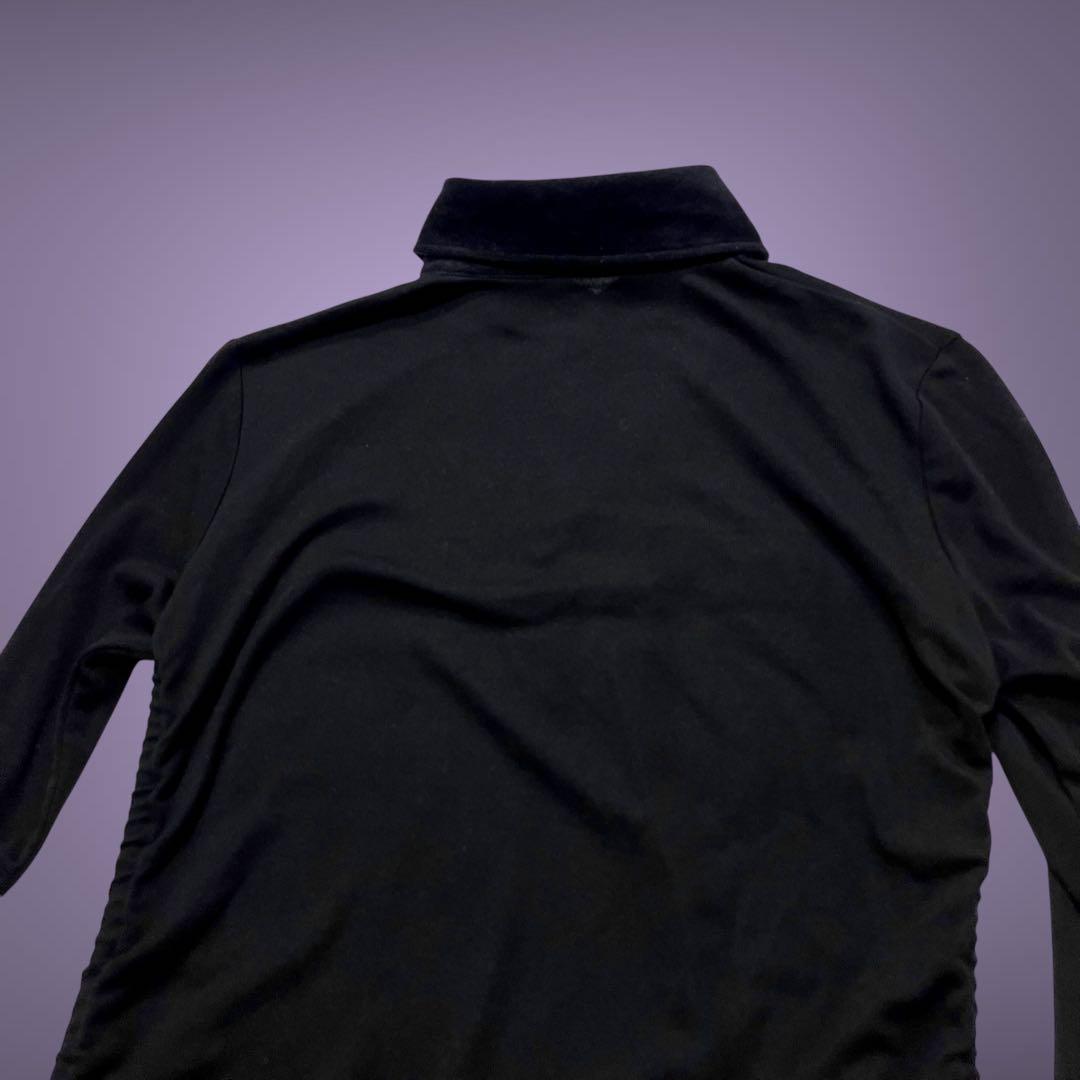 トップス Gather black polo shirts