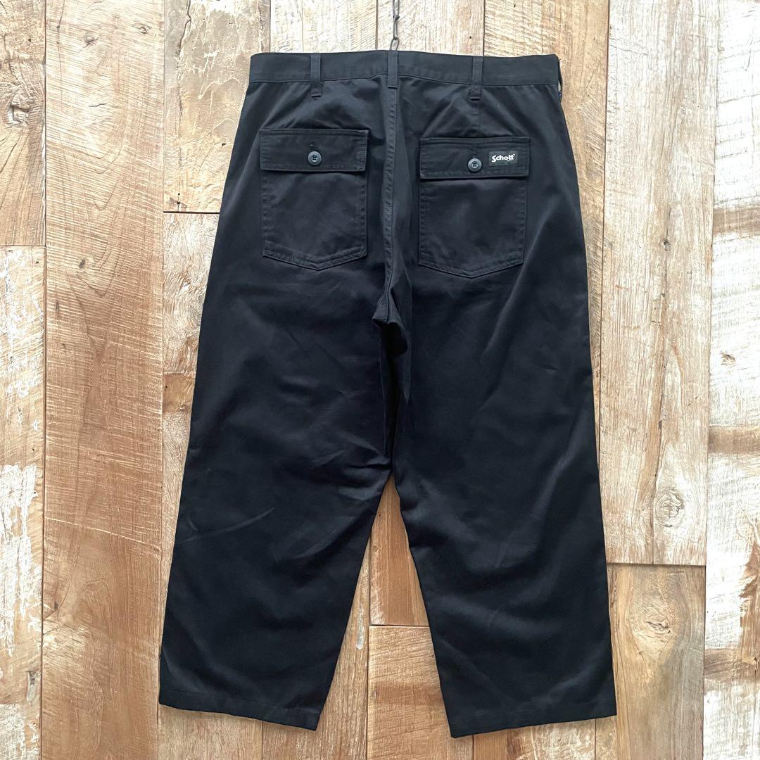 【極美品】Schott ショット ワイド ベイカーパンツ ファティーグパンツ L