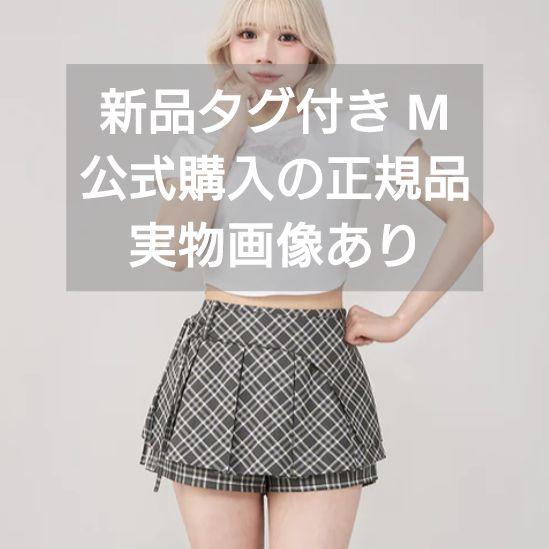 Darich チェックスカートライクショートパンツ グレー GRY