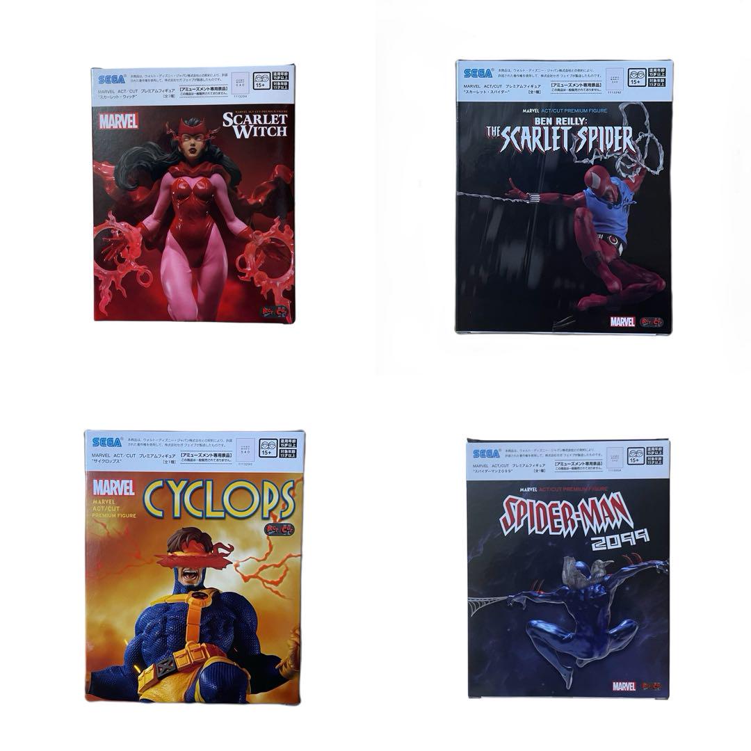 MARVEL プレミアムフィギュア スカーレット・スパイダー 8点セット MARVEL マーベル ACT/CUTプレミアム フィギュア 8種セット