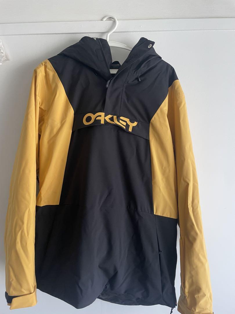 【返品?交換対象商品】 2回使用】OAKLEY パフォーマンスフィットジャケット Mサイズ 黒/黄色 スノーボード