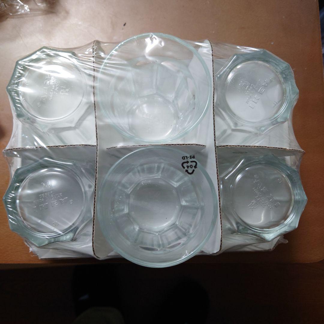 ガラス製八角形グラス6個セットIKEA