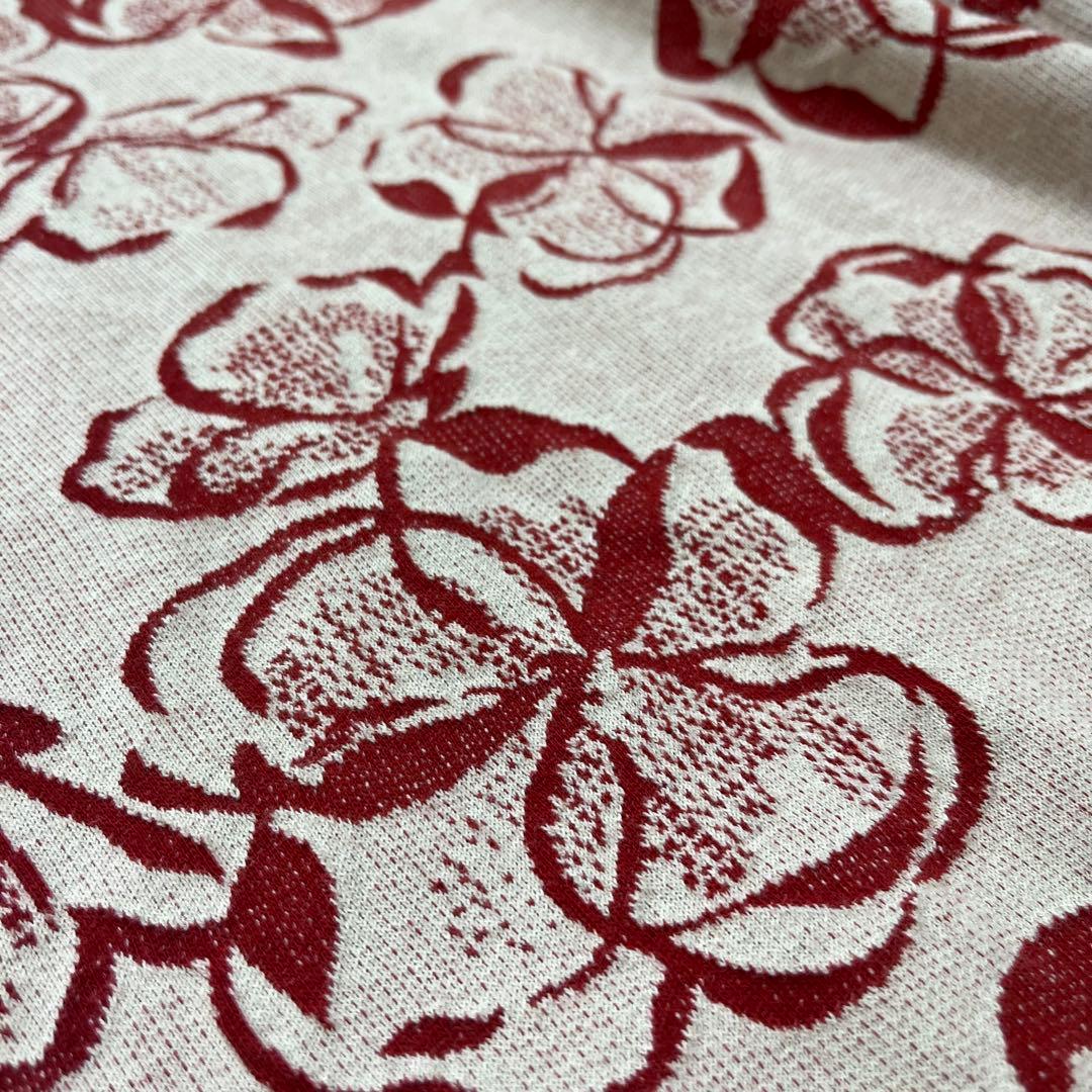 プランテーション　イッセイミヤケ　花柄　ジャガード　コットン　ワンピース プランテーション イッセイミヤケ 花柄 ジャガード コットン