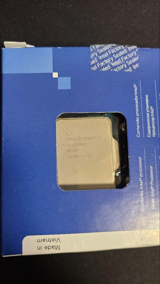 Intel cpu Core i7 12700kf インテル12世代