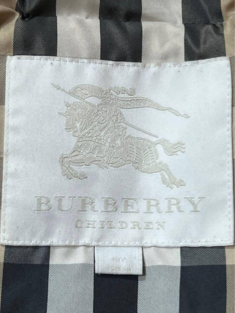 BURBERRY バーバリー チルドレン ファー ダウンコート ガール黒キッズ