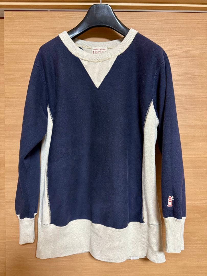 BONCOURA 両Vトレーナー ツートンカラー 36