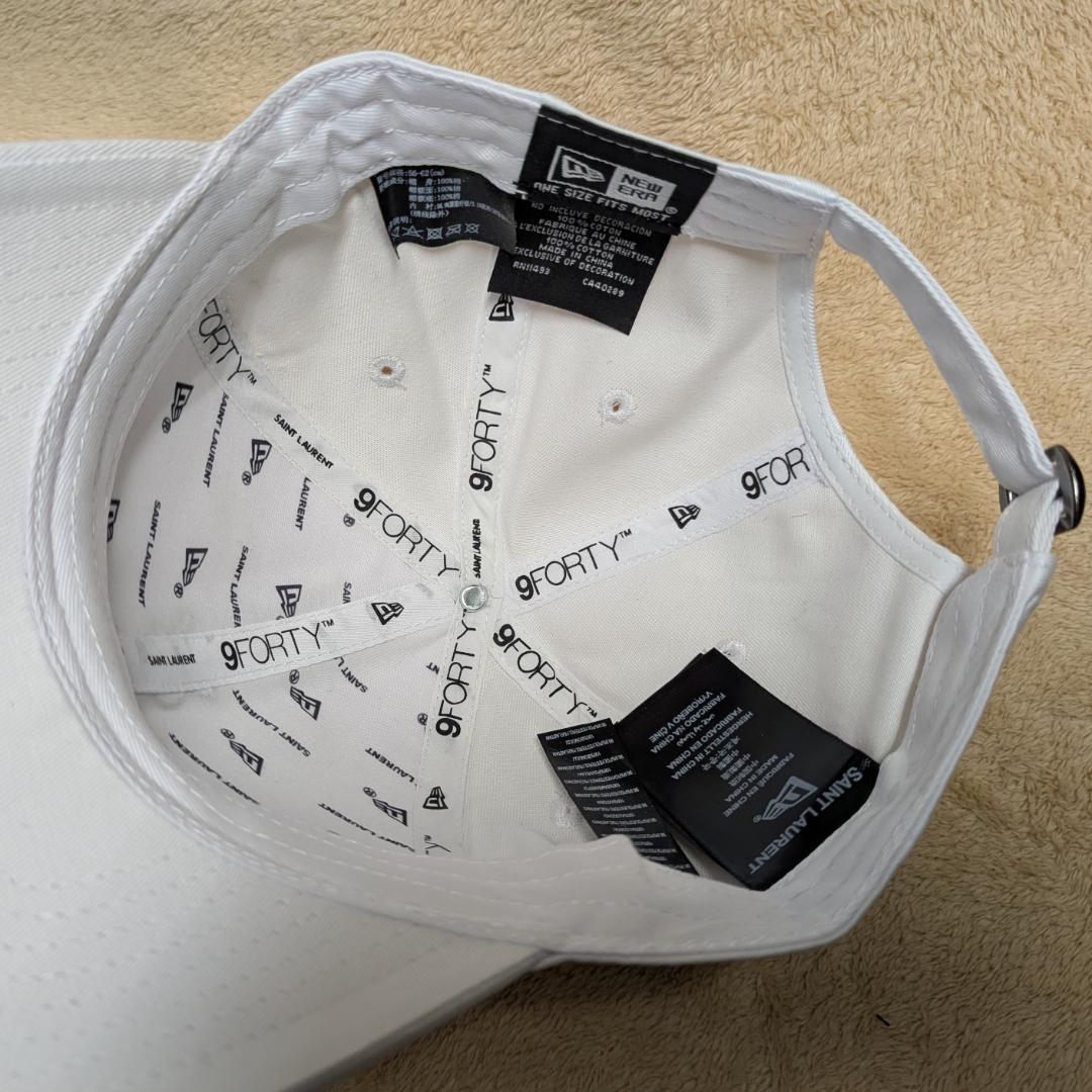 ＠NEW ERA 9FORTY サンローラン キャップ ホワイト