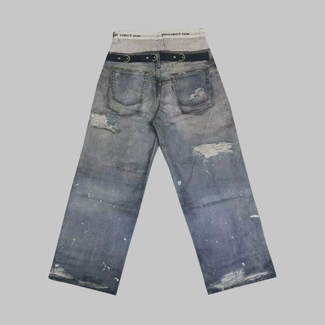 PROJECT/ GR プロジェクト gr ペインテッド カーゴ デニム