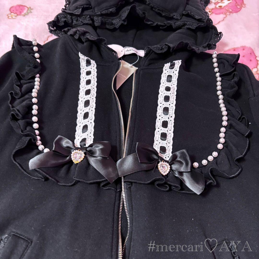 来店をご期待! Ankrouge プリンセスうさちゃんパーカー brack SIZE Ank Rouge