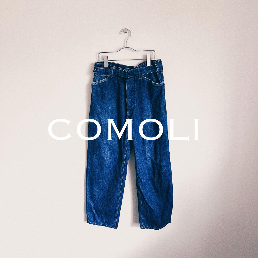 〈 COMOLI 〉belted denim pants