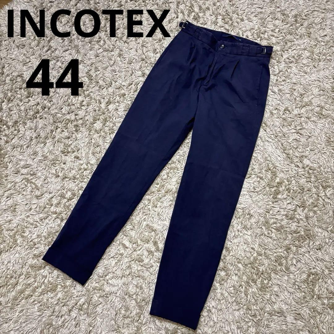【良品】INCOTEX ハイコンフォートサイドアジャスタースラックス44