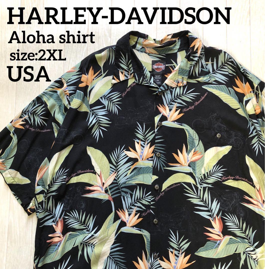 USA製　HARLEY-DAVIDSON アロハシャツ　2XL