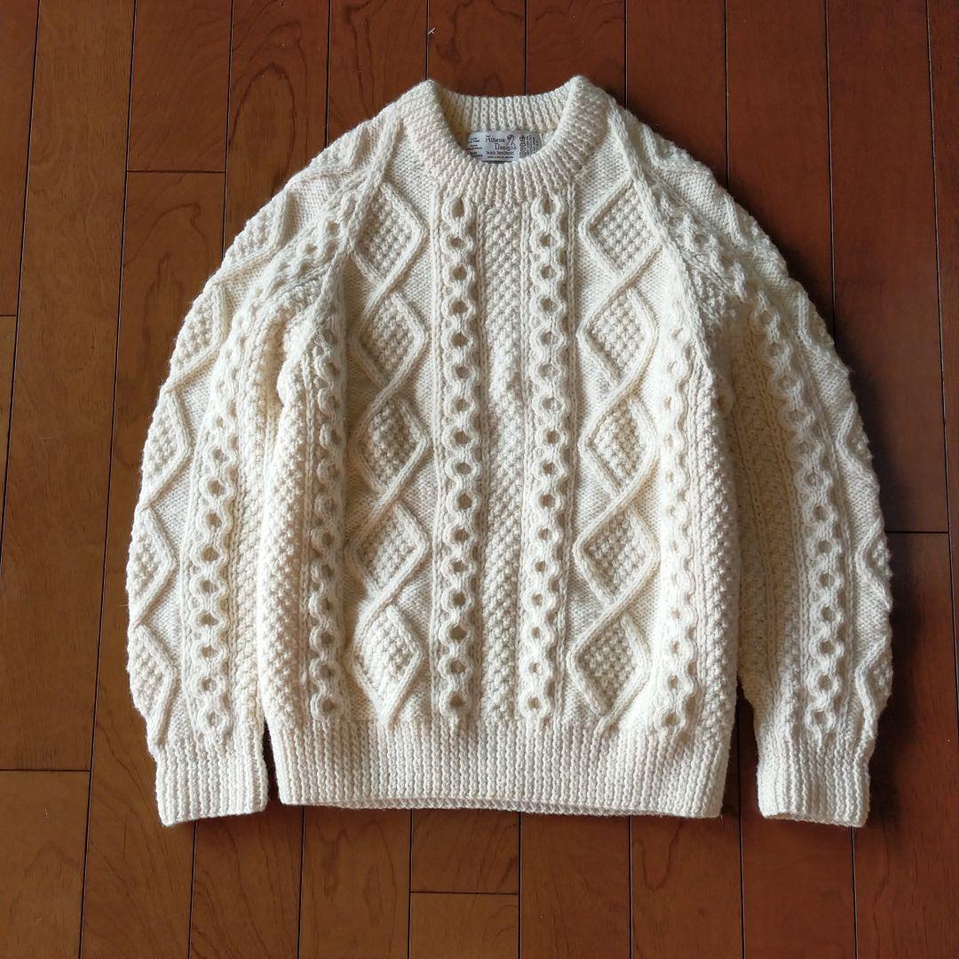 新作入荷限定SALE アテナデザイン ATHENA DESIGNS アランクルーネックセーター M hqxJw-m89867744167 豊富な大得価