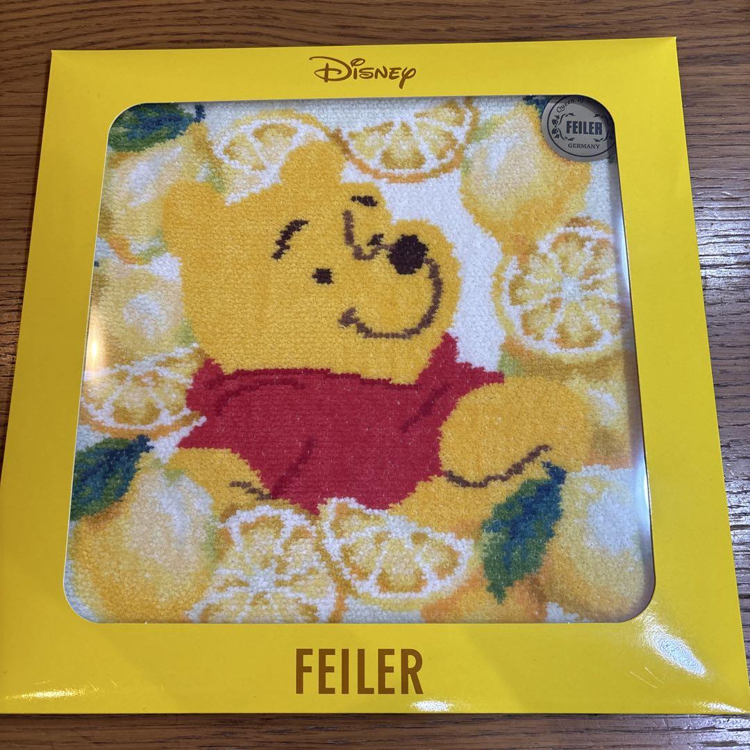 新品FEILER ディズニーストア限定プーさんタオルハンカチ レモン柄