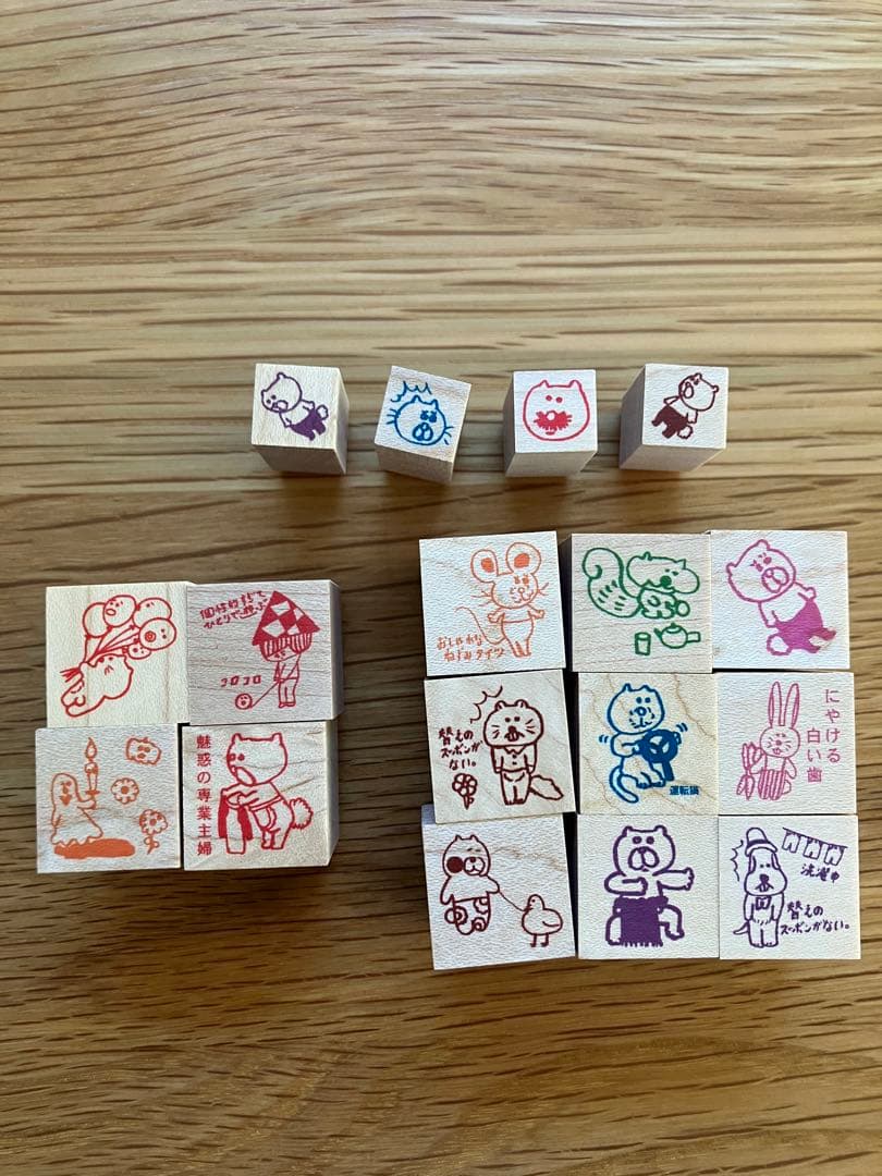 今井杏　ハンコセット　スタンプ　くまいぬ　いろいろ生き物