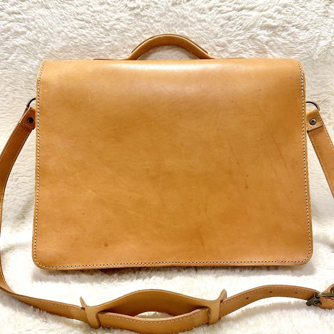 希少 ドイツ製 Leder Wolf レダーウォルフ ヌメ革 ブリーフケース