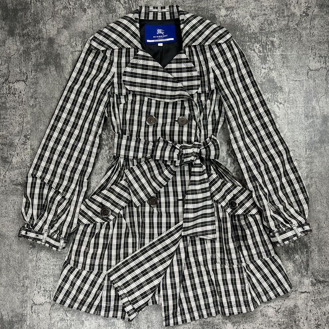 極美品 BURBERRY BLUE LABEL チェック柄トレンチコート（36）