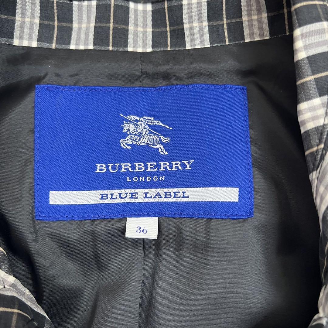 極美品 BURBERRY BLUE LABEL チェック柄トレンチコート（36）