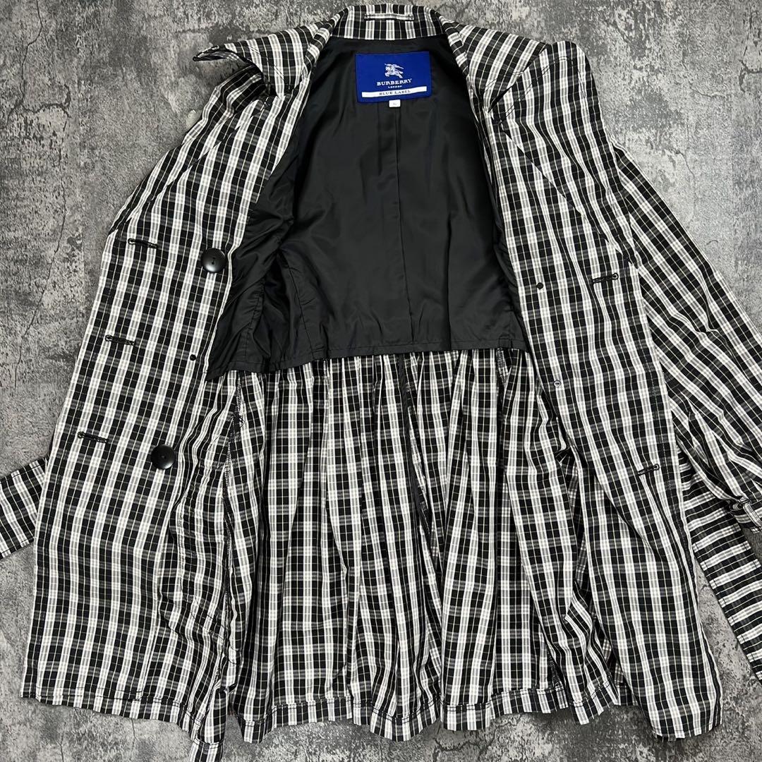 極美品 BURBERRY BLUE LABEL チェック柄トレンチコート（36）