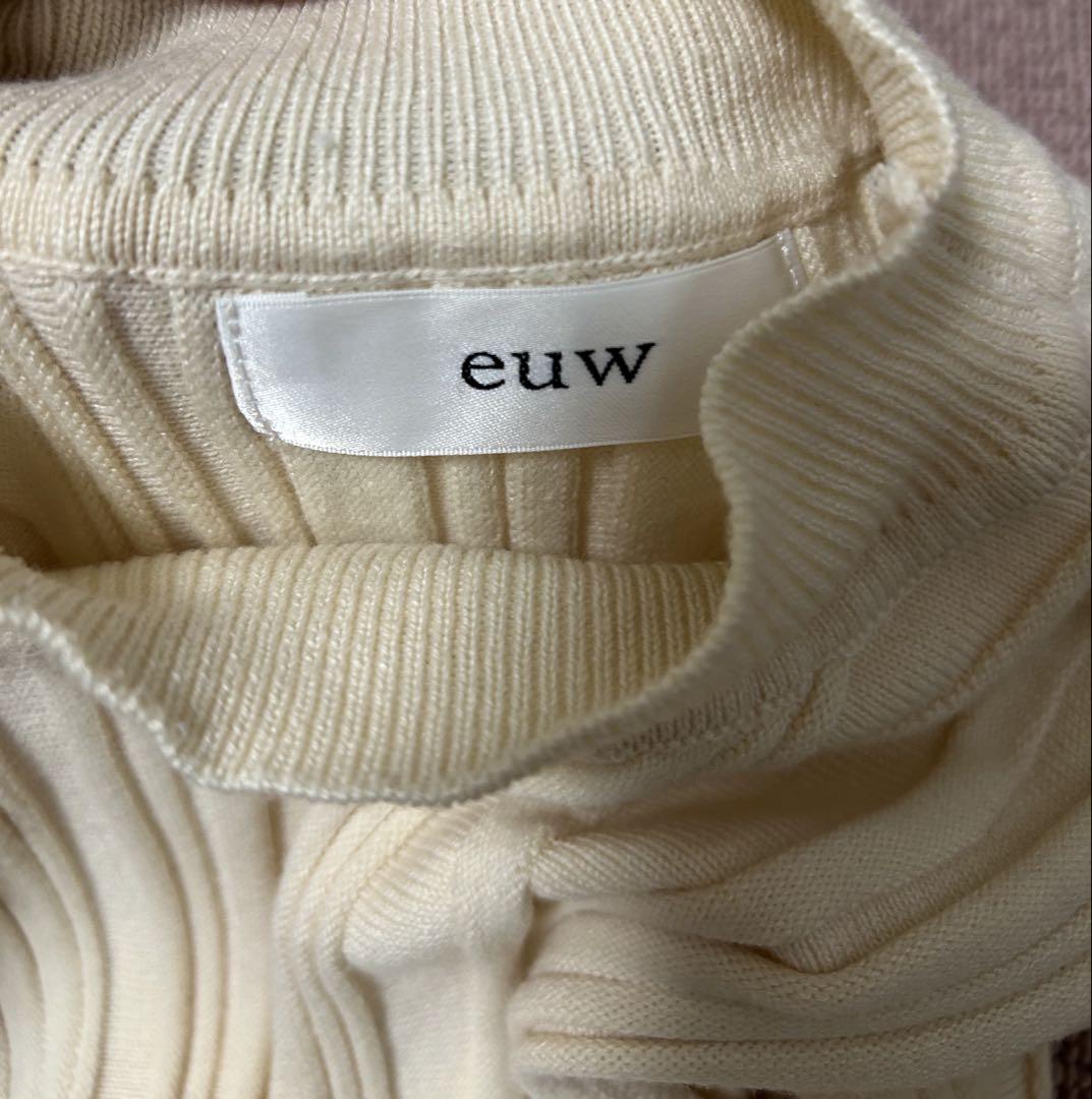 euw nuance knit tank-top / ivory アイボリー