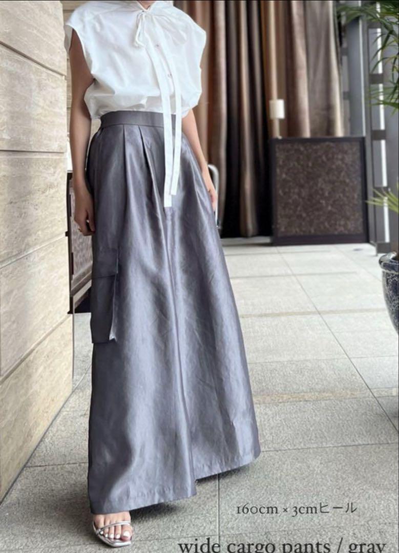 【新品未着用】Lig. wide cargo pants gray リグドット