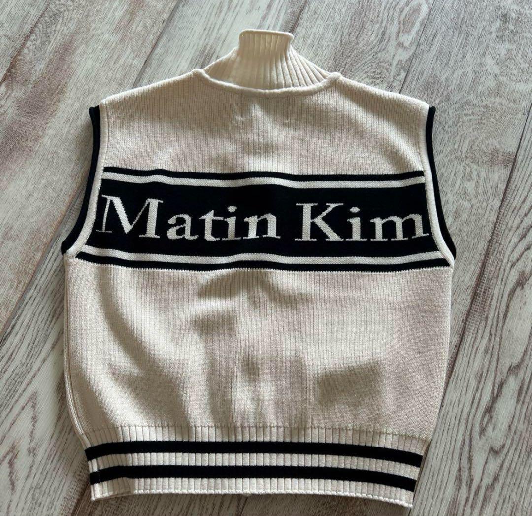 Matin Kim ニットベスト S ホワイト