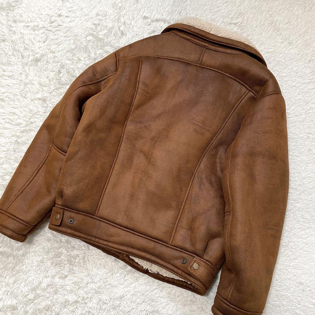 ☆新品未使用☆ZARA ムートンボアジャケット フェイクレザー