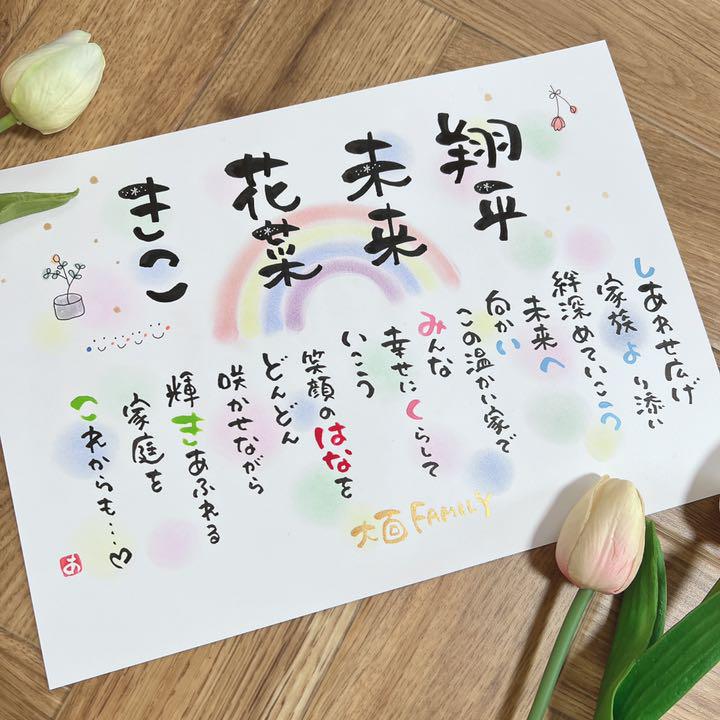 Har様専用 感謝の気持ち 名前ポエム ご予約品 Har様専用 感謝の気持ち 名前ポエム ご予約品