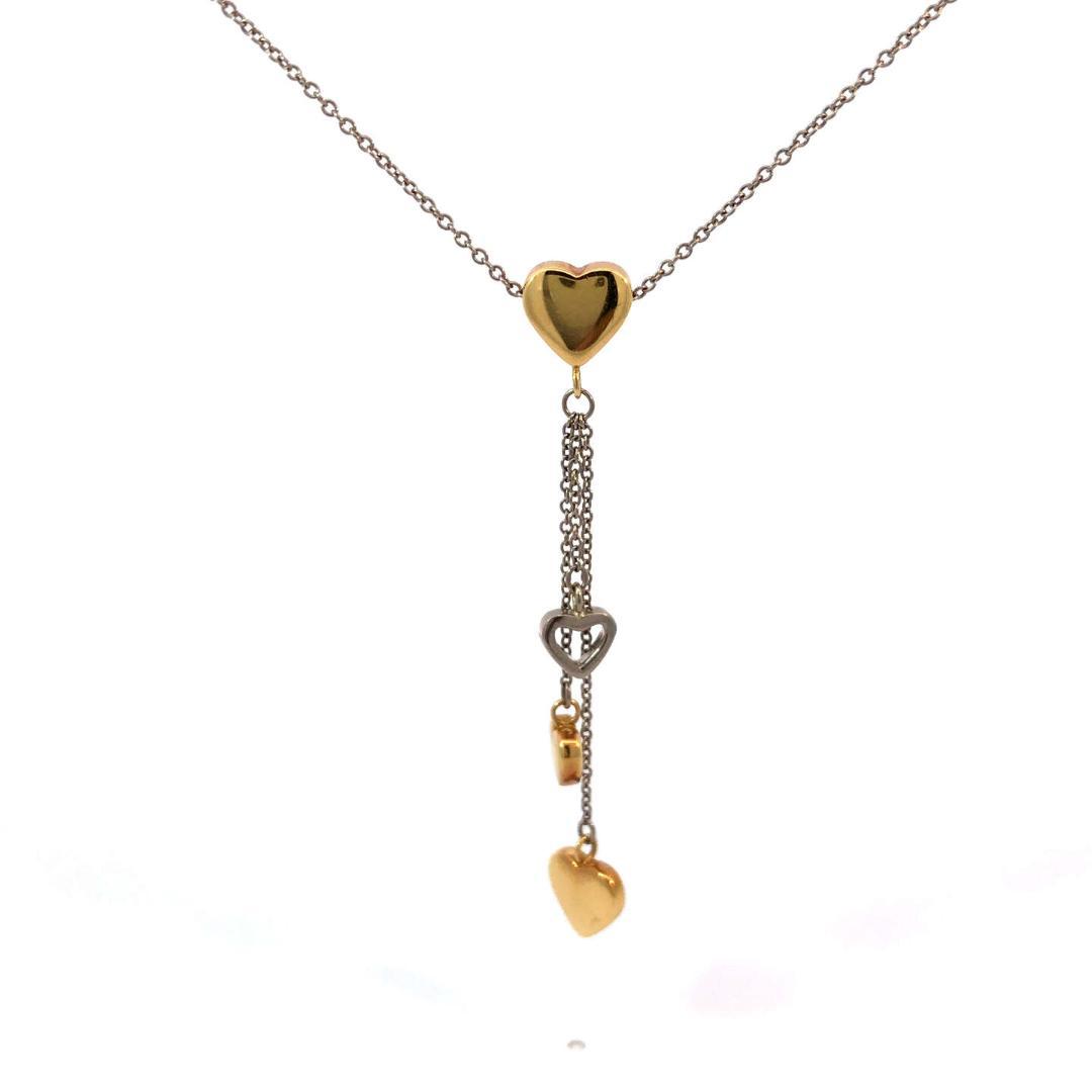 TIFFANY&Co ティファニー マルチハート ドロップ ネックレス 750
