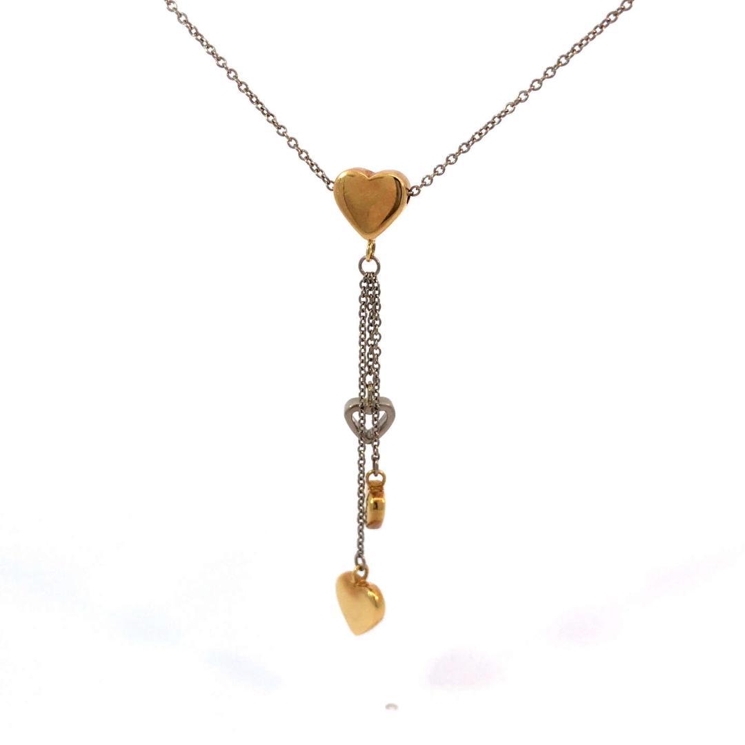 TIFFANY&Co ティファニー マルチハート ドロップ ネックレス 750