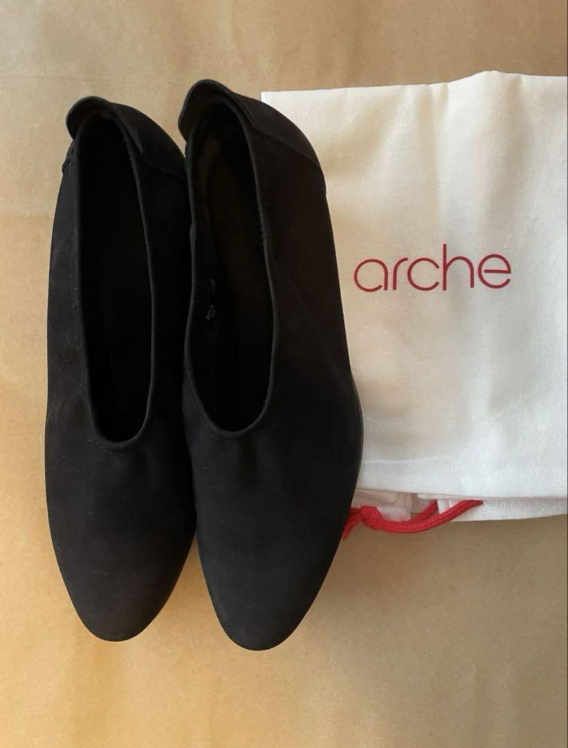 アルシュ　ARCHE スエードパンプス　38  黒