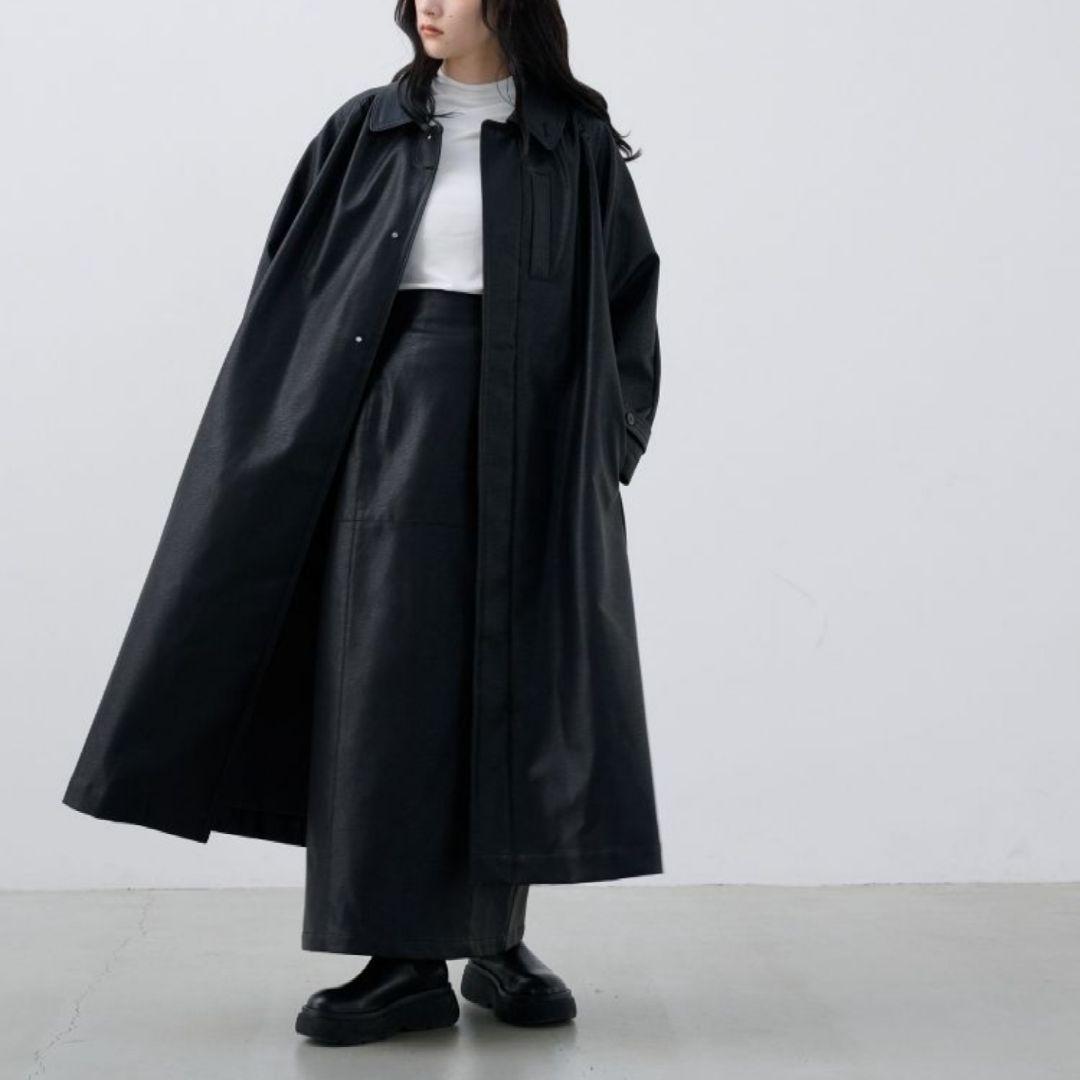 シウム SIWEM FAUX LEATHER COATレザーコート 画像2