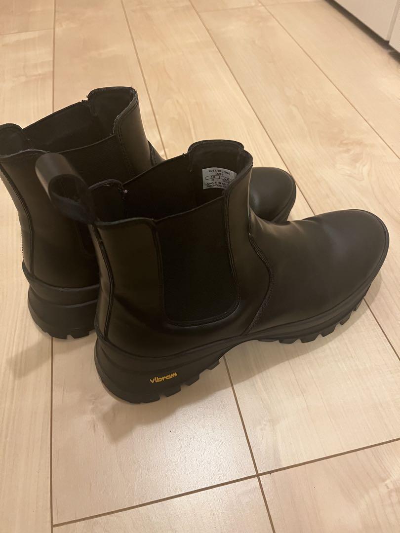 ZARA×VIBRAM レザーチェルシーアンクルブーツ　42 ZARA VIBRAM レザーチェルシーアンクルブーツ 42 - メルカリ