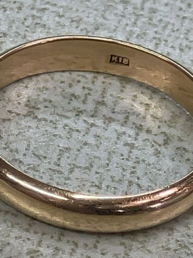 K18ゴールド リング シンプル　甲丸　リング　③