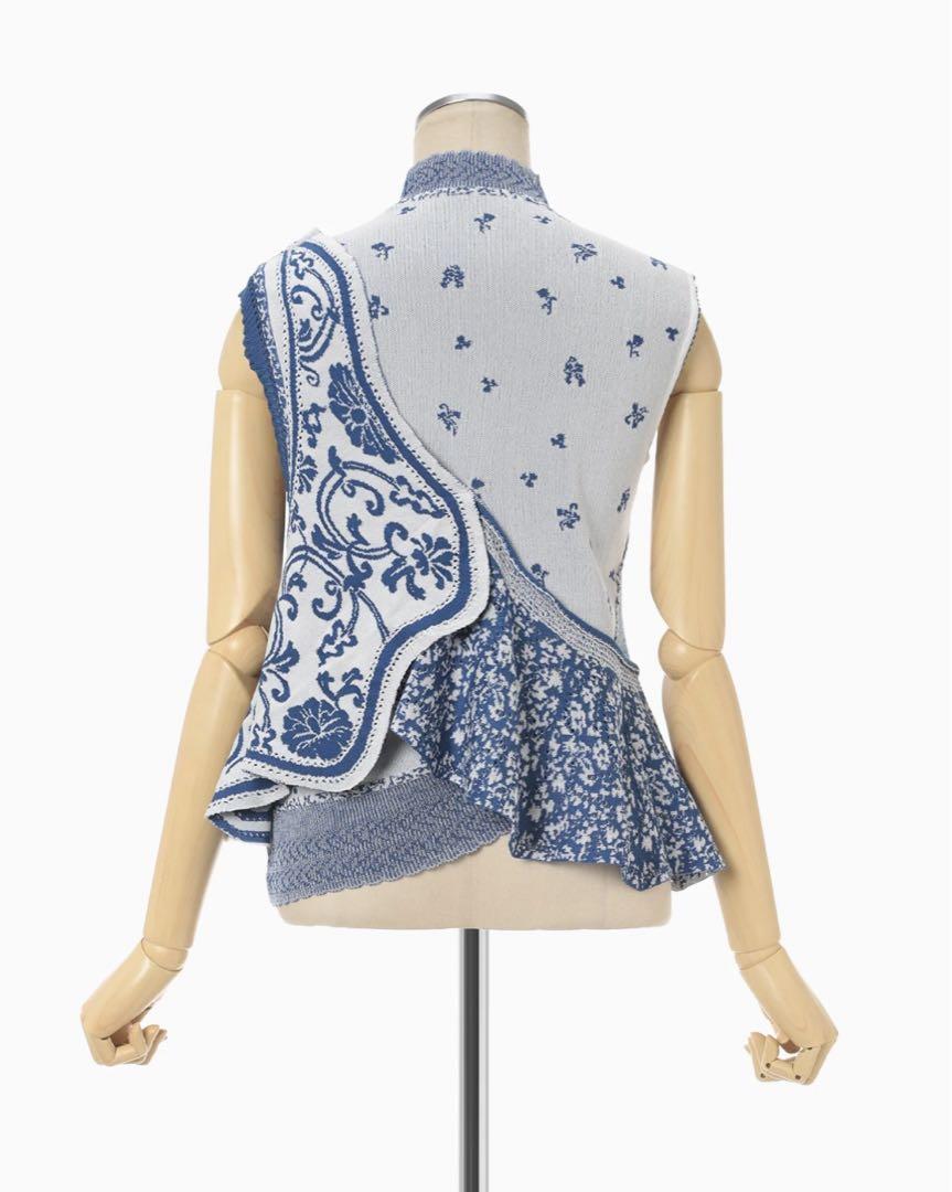 トップス mame Asymmetric Pattern Knitted Top