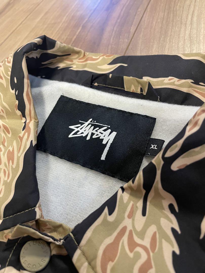 り*う様 ステューシー　stussy コーチジャケット　タイガーカモ　迷彩　カモ stussy コーチジャケット タイガーカモ柄
