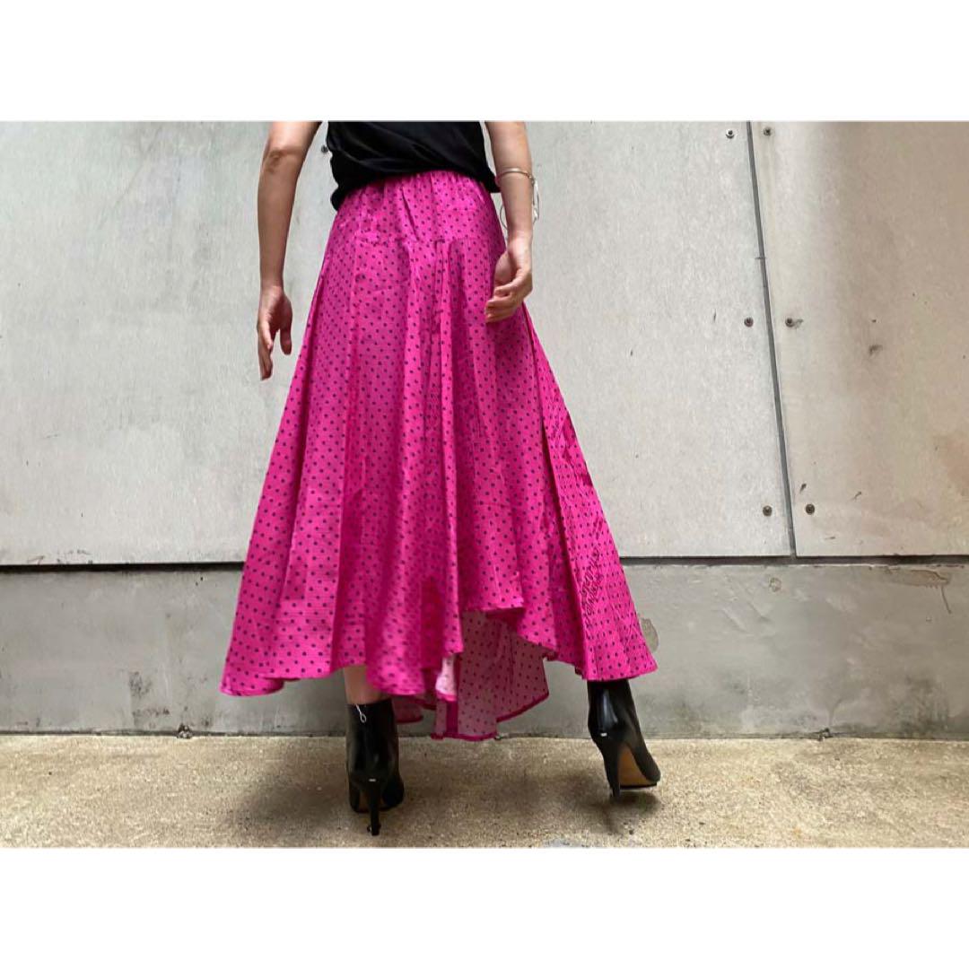 BALENCIAGA バレンシアガ ポルカドットジャカードミディスカート