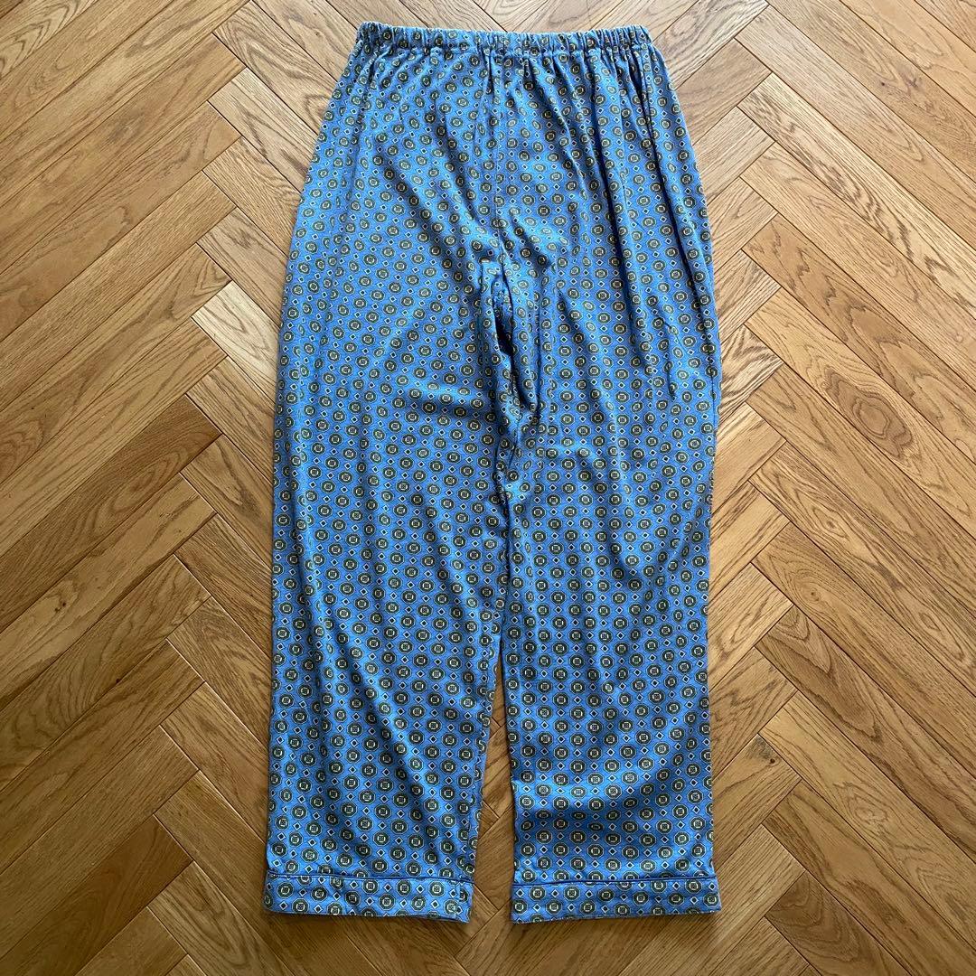 ヴィンテージ UNKNOWN パイピング 小紋柄 パジャマセットアップ 民族柄FREE SIZE・VINTAGE MEDICALDB_JP