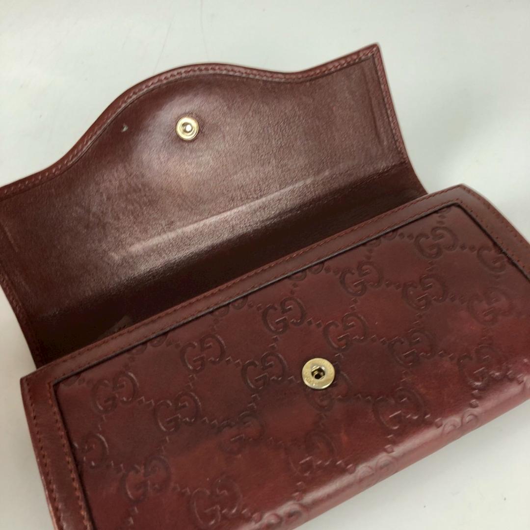 GUCCI グッチ グッチシマ 長財布 レッド レディース ブランド