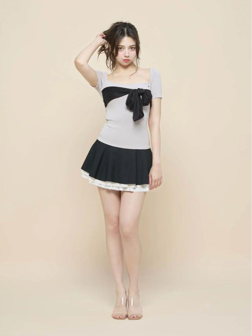 スカート andmary Chuchu flare mini skirt black M