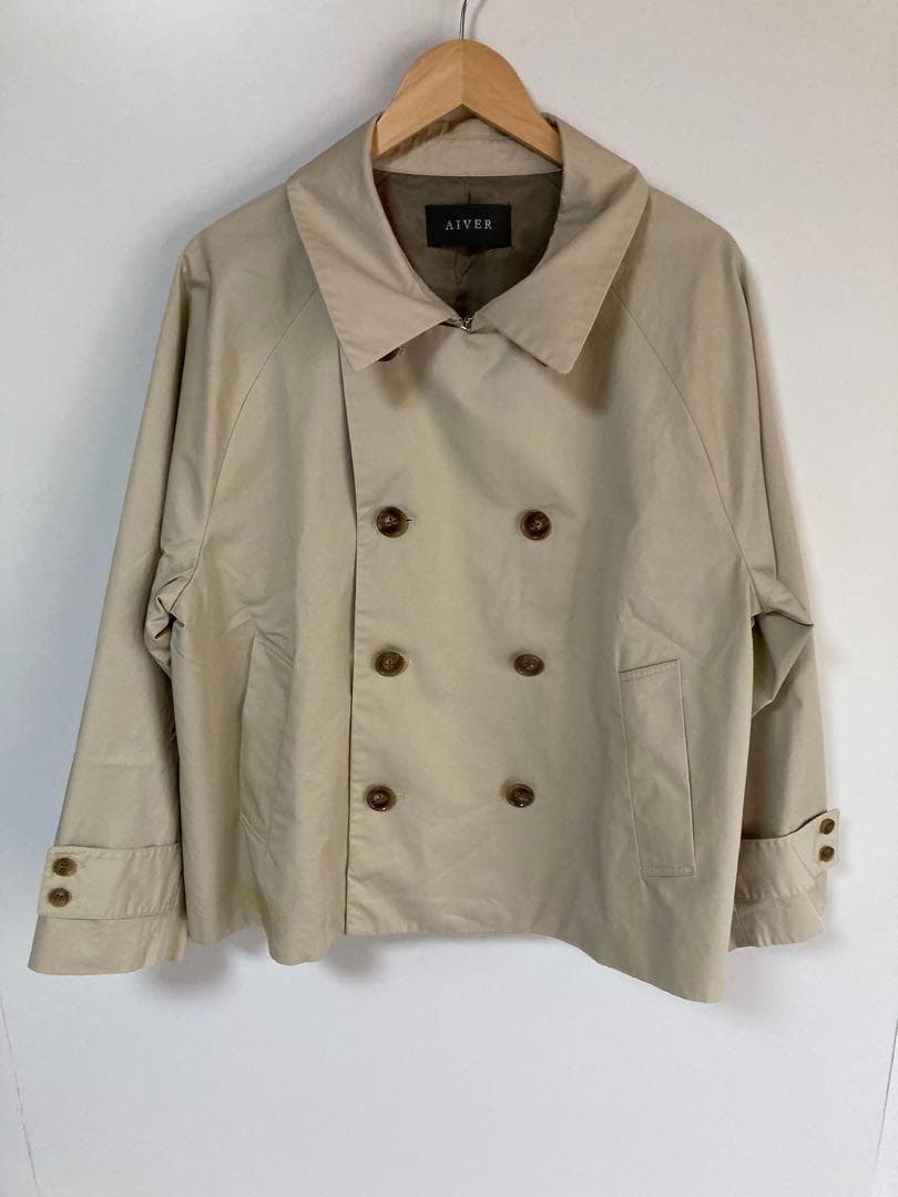 AIVER　ショートラグラントレンチコート
