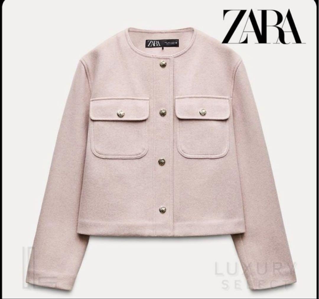 ZARA ザラ ピンク スウェード ジャケット Mサイズ 新品 未使用
