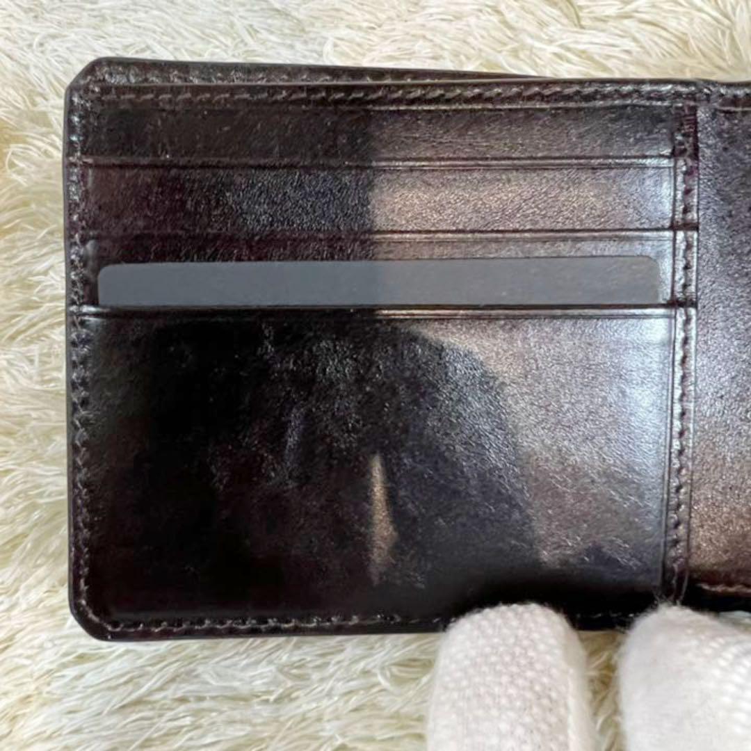良質 極美品 モンブラン 折財布 二つ折り レザー ブラック 保存袋 折り財布