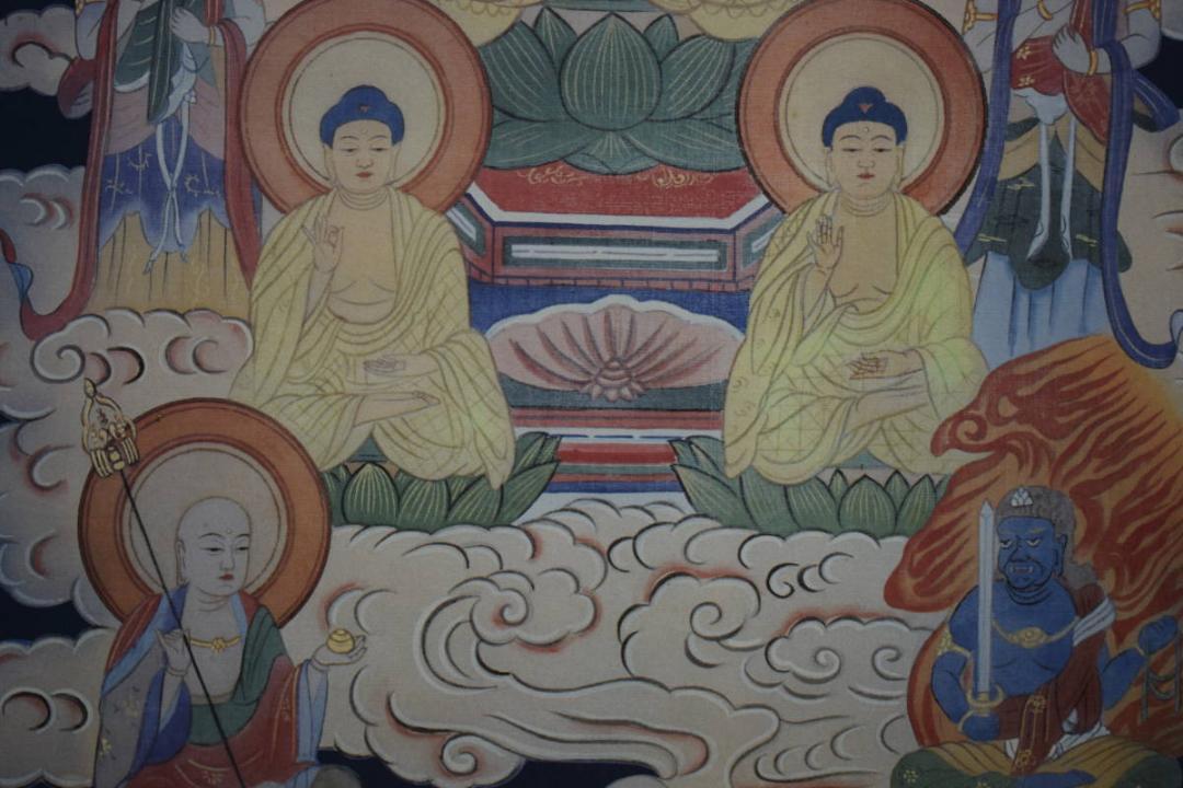複製/藤原重夫/阿弥陀浄土曼茶羅図/工芸/布袋屋掛軸HE-511 複製/十三佛図/工芸/布袋屋掛軸HF-322