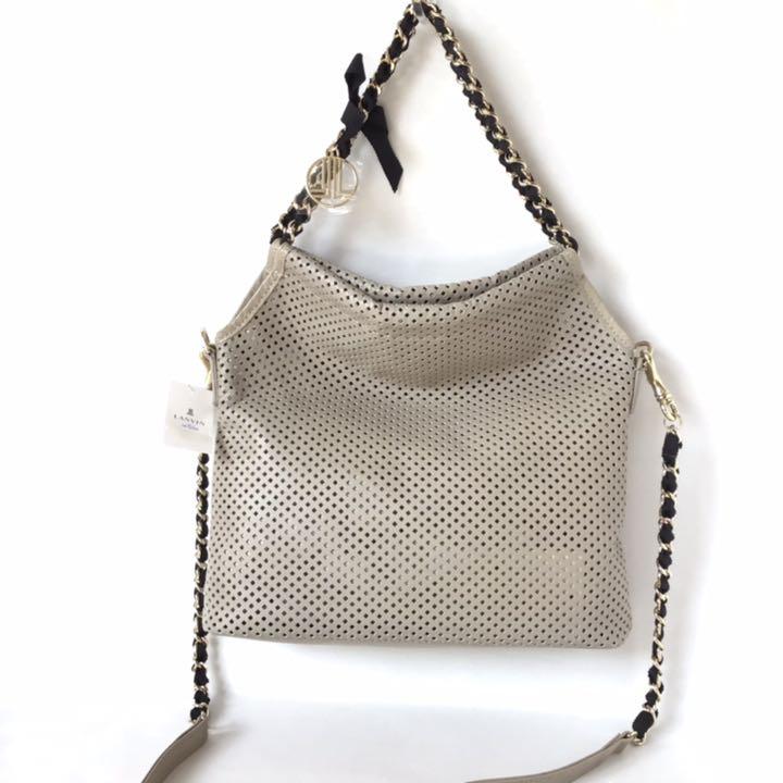 最新入荷】 グレージュ 新品 Bleu en LANVIN 2WAYバッグ ミモザ ...
